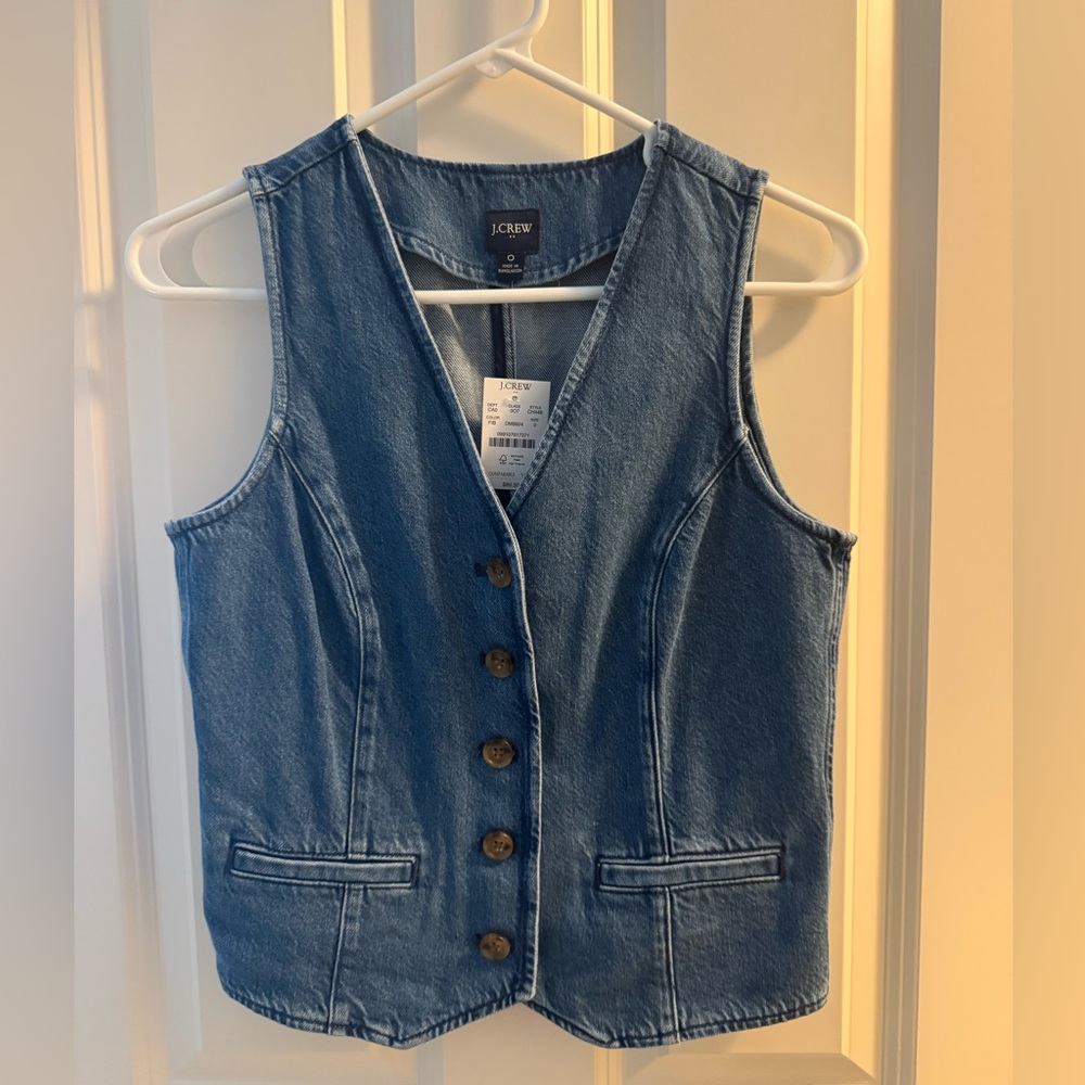 J. Crew Denim Button-Up Vest
New With Tags 
Size 0